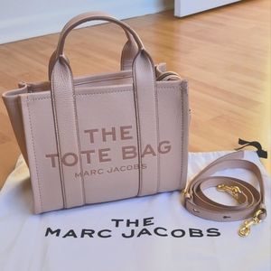 Marc Jacobs Leather Mini The Tote Bag Dusty Rose